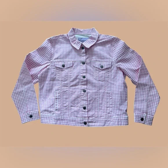LAURA SCOTT Pink Gingham Women's Jacket - Picture 2 of 10